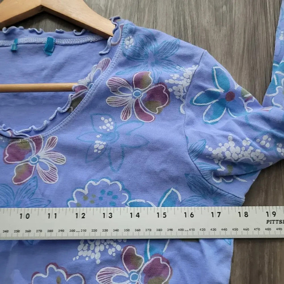 Fresh Produce Women's Floral V-Neck Top Size L Multicolor USA Minimalist Prairie - Picture 4 of 6